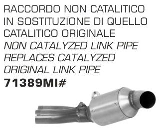 Conector central ARROW não homologado em aço inoxidável para HONDA CB 1000 R / NEO SPORTS CAFE 08-17
