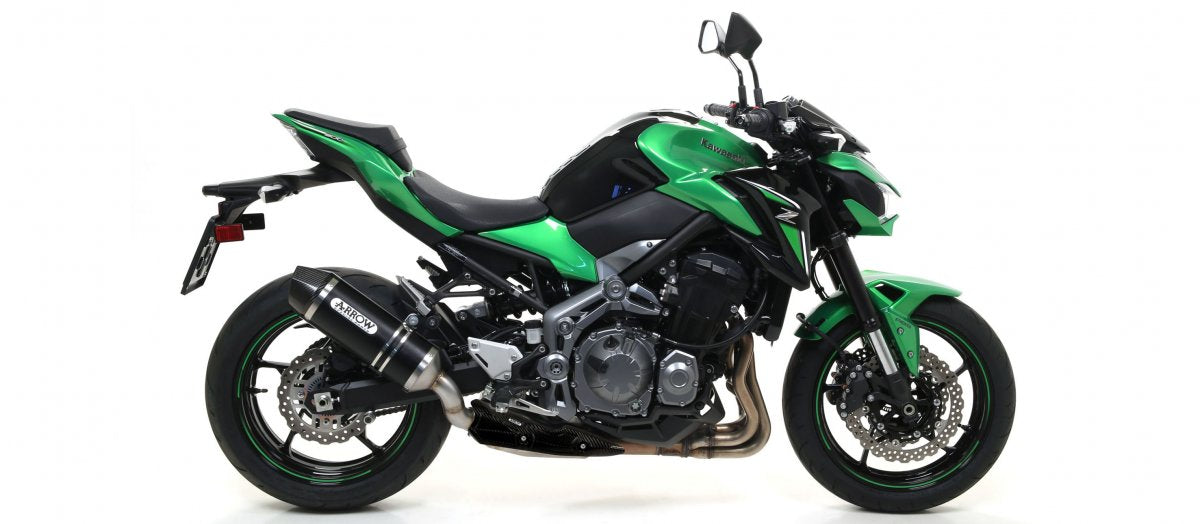 Escape Arrow Race-Tech Homologado en Aluminio negro para Kawasaki Z900 17-19 | Kawasaki Z900 A2 17-24