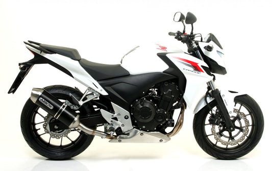 Escape ARROW Race-Tech homologado en aluminio negro para HONDA CB 500 F 13-18 | CBR 500 R 13-18