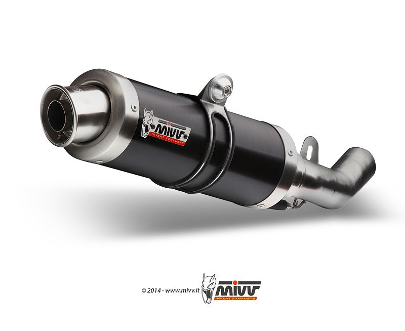 Escape homologado Mivv GP en Acero negro para Kawasaki Z 1000 / R 03-06