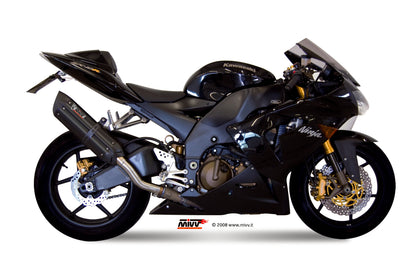 Escape homologado Mivv Suono en Acero negro para Kawasaki ZX-10 R / RR 04-05
