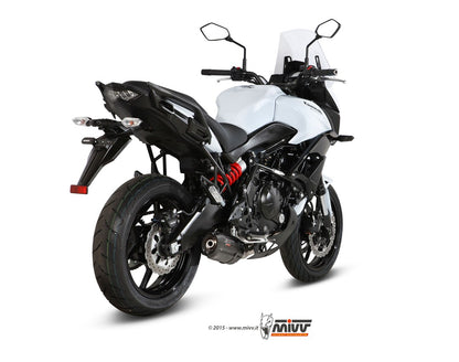 Escape completo homologado Mivv Suono en Acero negro para Kawasaki Versys 650 15-20