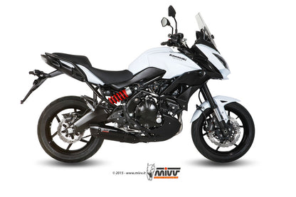 Escape completo homologado Mivv Suono en Acero negro para Kawasaki Versys 650 15-20