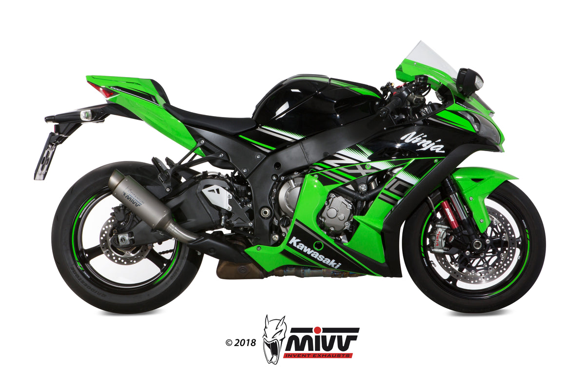 Escape homologado Mivv GP PRO en Titanio para Kawasaki ZX-10 R / RR 16-24