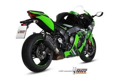 Escape homologado Mivv Suono en Acero negro para Kawasaki ZX-10 R / RR 16-24