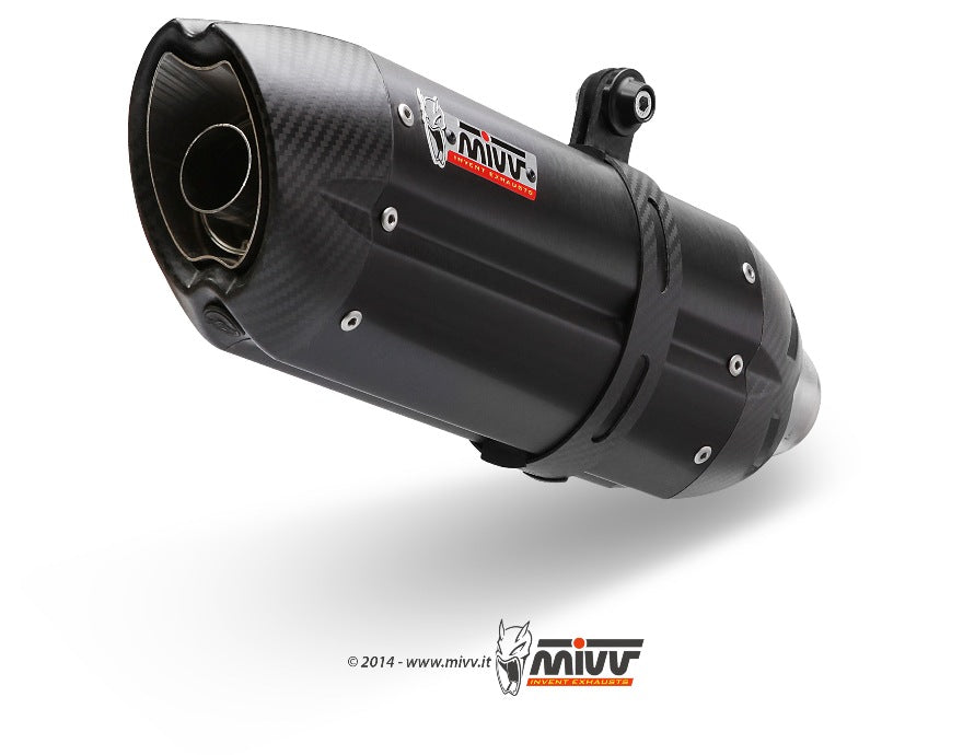 Escape homologado Mivv Suono en Acero negro para Kawasaki ZX-10 R / RR 16-24