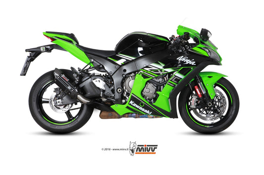 Escape homologado Mivv Suono en Acero negro para Kawasaki ZX-10 R / RR 16-24