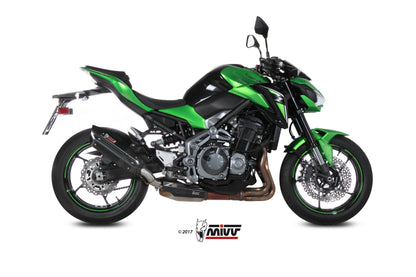 Escape homologado Mivv Suono en Acero negro para Kawasaki Z 900 full 17-19 / A2 17-26