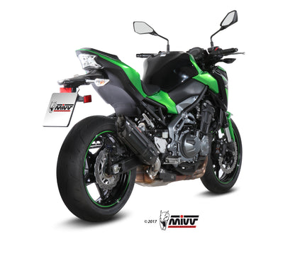 Escape homologado Mivv Suono en Acero negro para Kawasaki Z 900 full 17-19 / A2 17-26