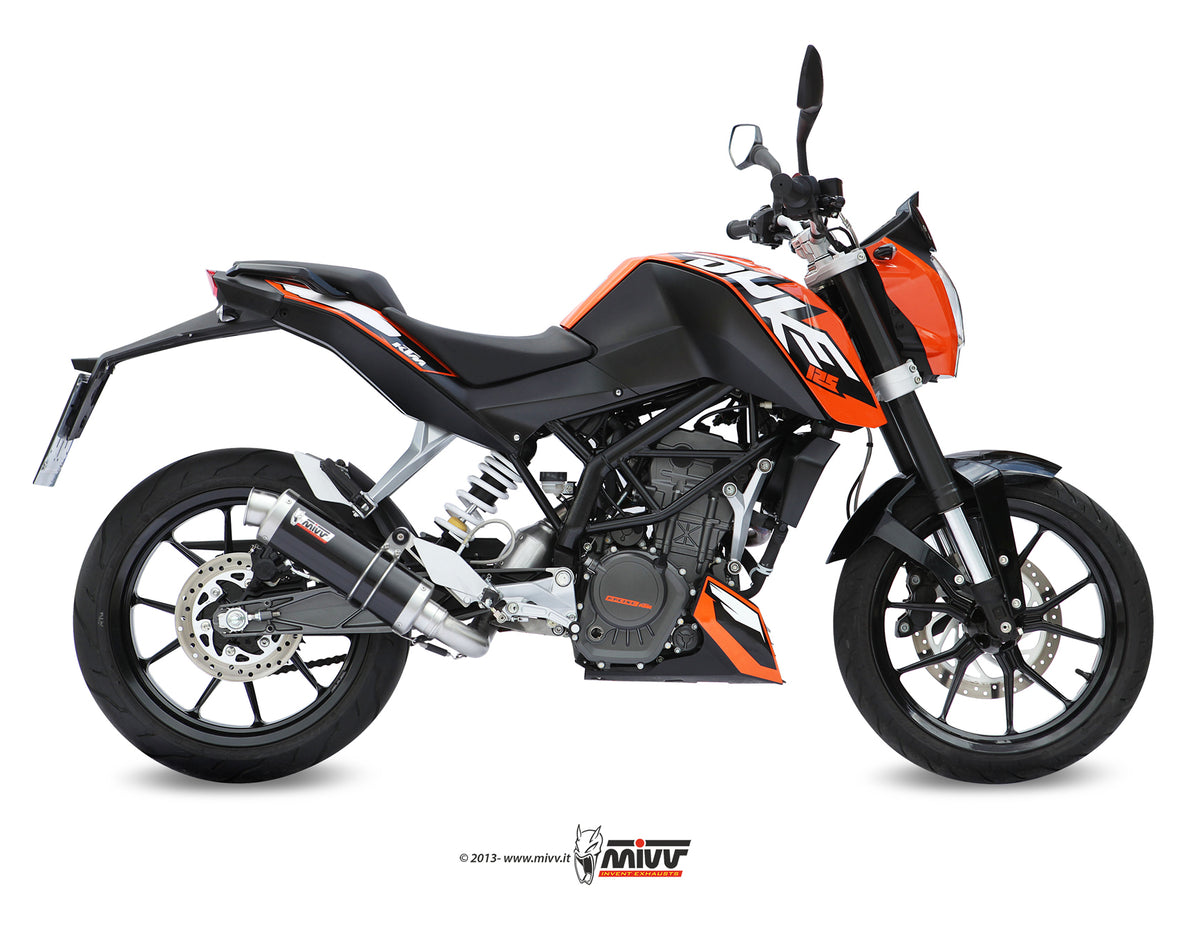 Escape completo homologado Mivv GP en Acero negro para KTM Duke 125 11-16 - vista 2