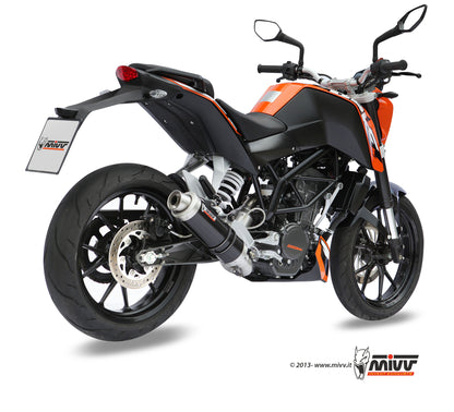 Escape completo homologado Mivv GP en Acero negro para KTM Duke 125 11-16 - vista 3