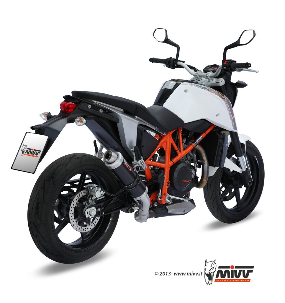 Escape homologado Mivv GP en Acero negro para KTM Duke 690 12-18 - vista 2