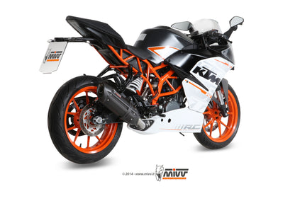 Escape completo homologado Mivv Suono en Acero negro para KTM RC 390 14-16