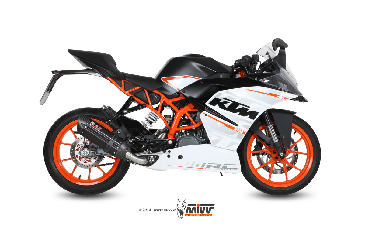 Escape completo homologado Mivv Suono en Acero negro para KTM RC 390 14-16