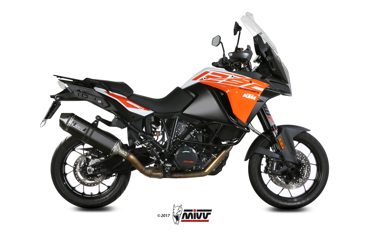Escape homologado Mivv Speed Edge en Acero negro para KTM 1190 Adventure 13-16 | 1050 Adventure 15-16 | 1290 Super Adventure / R / S 15-20 | 1090 Adventure 17-19