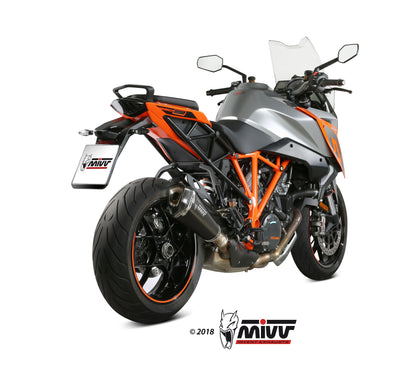 Escape homologado Mivv Delta Race en Acero negro para KTM 1290 Super Duke GT 16-24