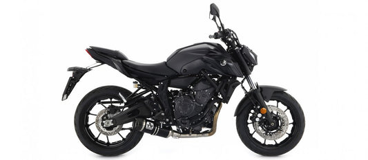 Escape ARROW Thunder homologado en aluminio negro para YAMAHA MT 07 21-24 | MT 07 TRACER 21-24