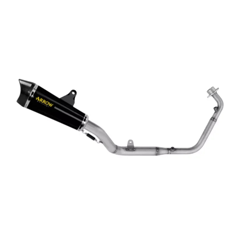 Escape completo ARROW X-Kone no homologado en aluminio negro con colectores en acero inoxidable para HONDA CB 125 R NEO SPORTS CAFÉ 24-25