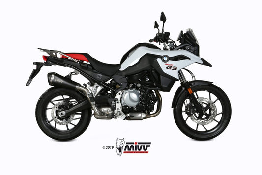 Escape homologado Mivv DELTA RACE en Acero negro para BMW F 850 GS 18-24 | F 850 GS ADVENTURE 18-24 | F 750 GS 18-24