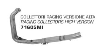 Colectores ARROW no homologado en acero inoxidable para YAMAHA MT 07 14-20 | MT 07 TRACER 14-20 | TRACER 7 / 700 / GT 16-24