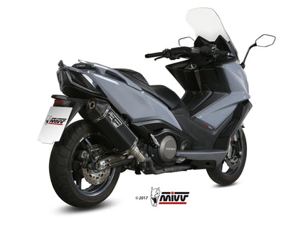 Escape homologado Mivv Speed Edge en Acero negro para Kymco AK 550 17-20