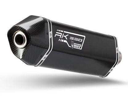 Escape homologado Mivv Speed Edge en Acero negro para Kymco AK 550 17-20