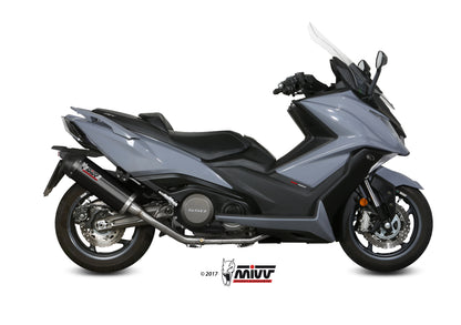 Escape completo homologado Mivv OVAL en Acero negro para Kymco AK 550 17-20