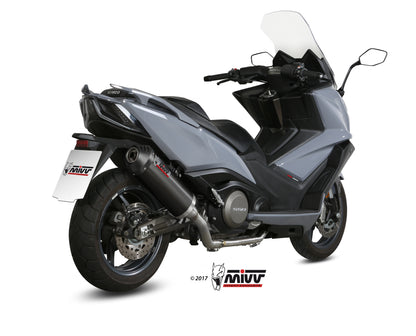 Escape completo homologado Mivv OVAL en Acero negro para Kymco AK 550 17-20