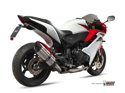 Escape aprovado pela Mivv SUONO em aço inoxidável para HONDA CB 600 F HORNET 07-13 | CBR 600 F/FS 11-13