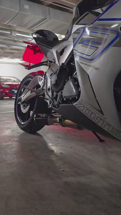 Secção final Zontes 703 RR Slip-On (2025-2026) em aço inoxidável