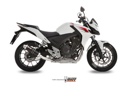 Escape aprovado pela Mivv GP em aço preto para HONDA CB 500 F 13-15 | CB 500 X 13-15 | CBR 500 R 13-15