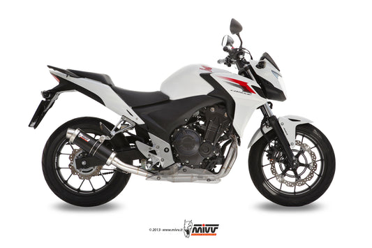 Escape homologado Mivv GP en Acero negro para HONDA CB 500 F 13-15 | CB 500 X 13-15 | CBR 500 R 13-15