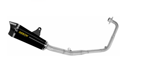 Escape completo ARROW X-Kone homologado en acero inoxidable Dark con colectores en acero inoxidable para HONDA CB 125 R NEO SPORTS CAFÉ 21-24