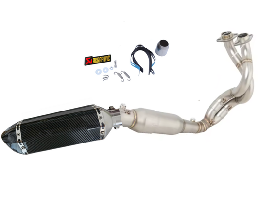 Linha completa artesanal em aço inoxidável para Kawasaki Ninja 650/ Z650/ Versys 650 (2023-2026)
