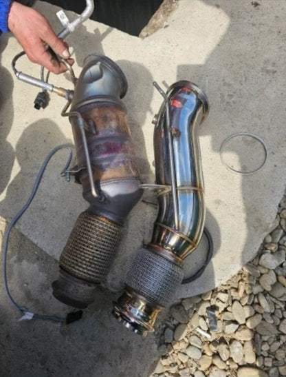 Handmade Downpipe BMW 1/2/3/4/6/7 Series B48 engine F/G chassis without DPF Stainless Steel