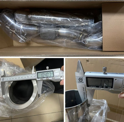Downpipe Artesanal Golf 7 / 7,5 GTI, Leon 5F, TT 8S - 1,8 / 2,0 TSI EA888.3 MQB Aço Inoxidável
