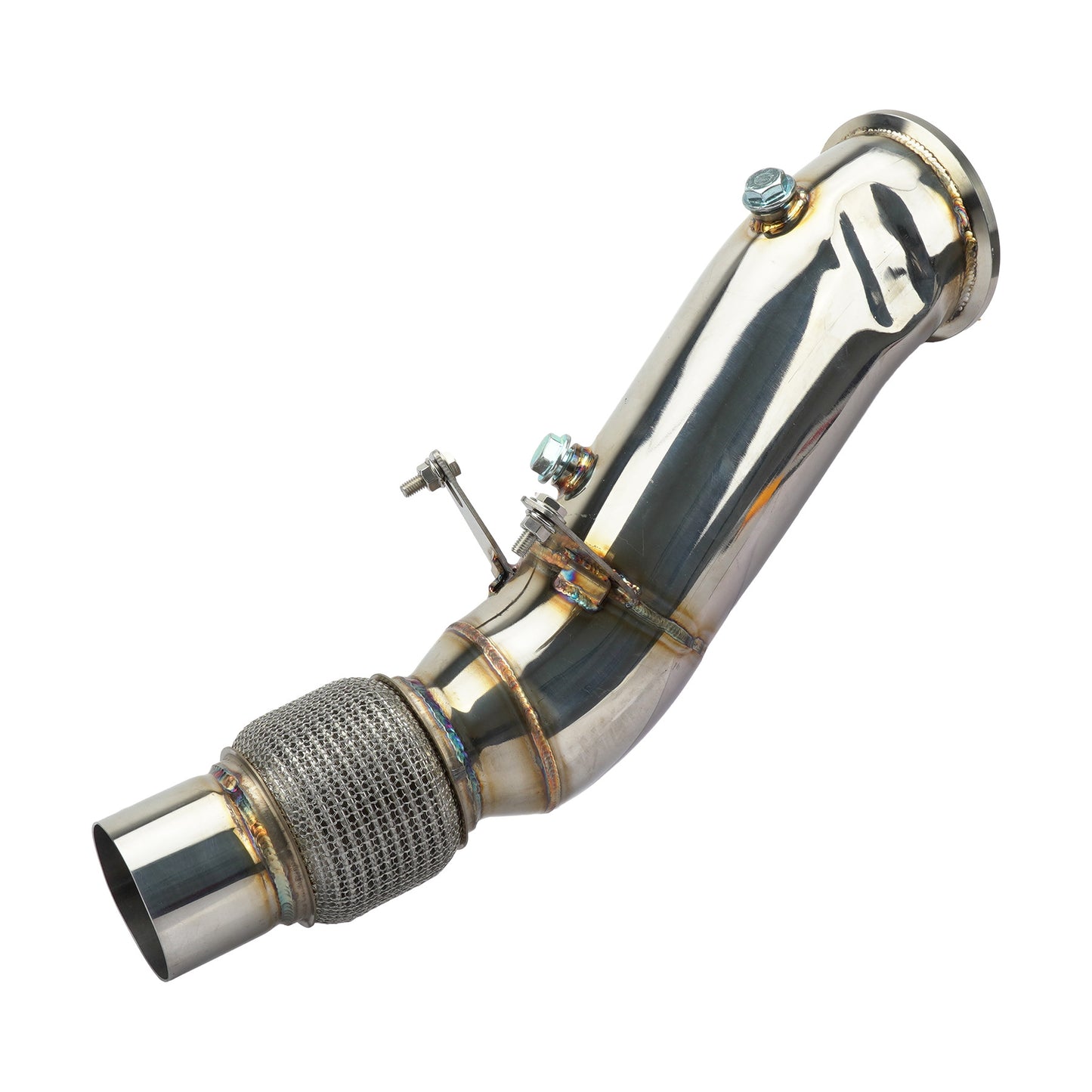 Downpipe Artesanal BMW Serie 1/2/3/4/6/7 motor B48 chasis F/G sin FAP Acero Inoxidable