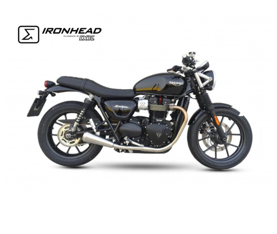 Escape IXIL OVC11SS no homologado en acero inox. para TRIUMPH STREET TWIN 900 16-22 | STREET CUP 17-23