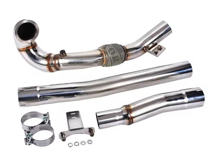 Downpipe Artesanal Golf 7 / 7,5 GTI, Leon 5F, TT 8S - 1,8 / 2,0 TSI EA888.3 MQB Aço Inoxidável