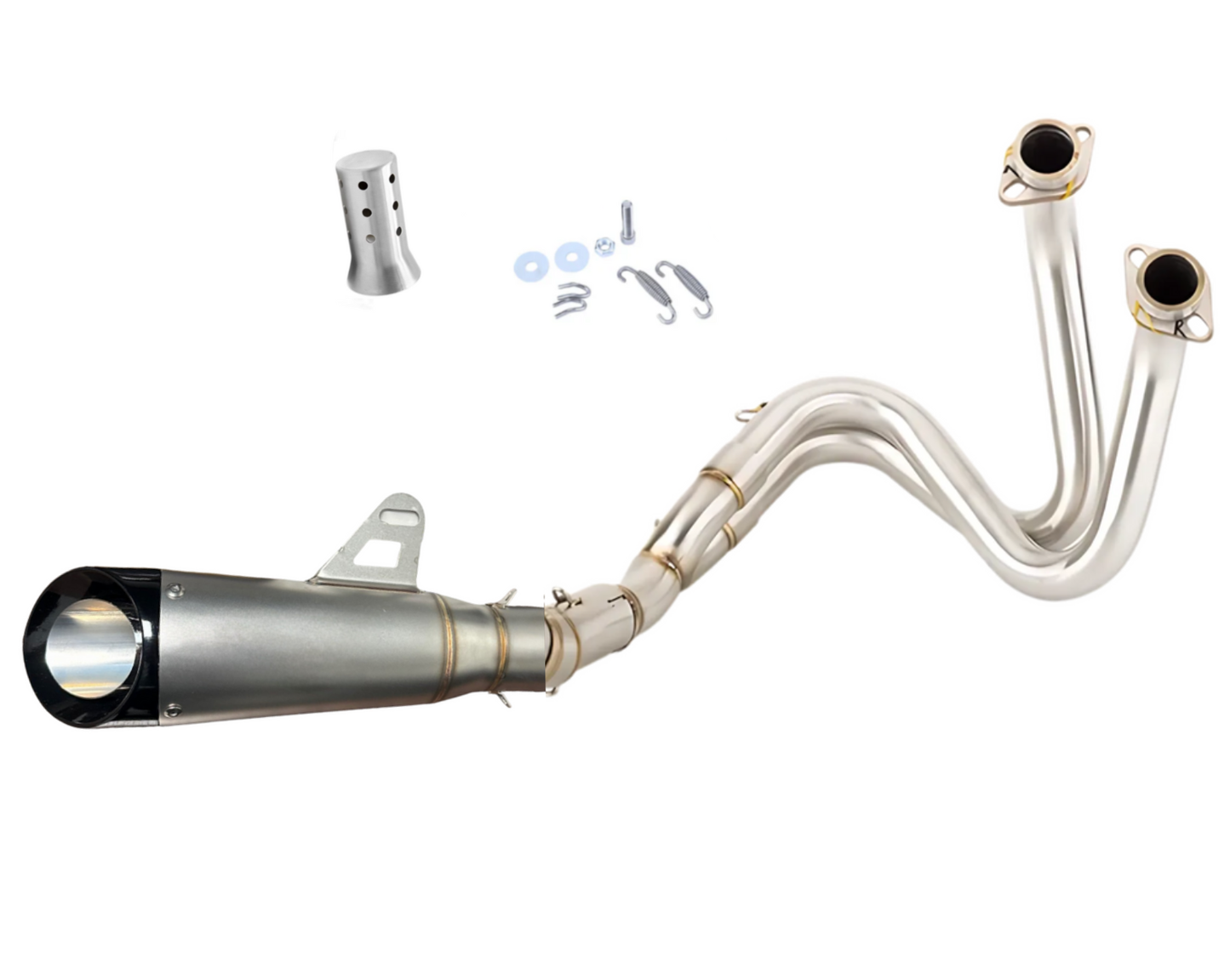 Linha completa de peças artesanais em aço inoxidável para Kawasaki Ninja 650/ Z650/ Versys 650 (2017-2023).