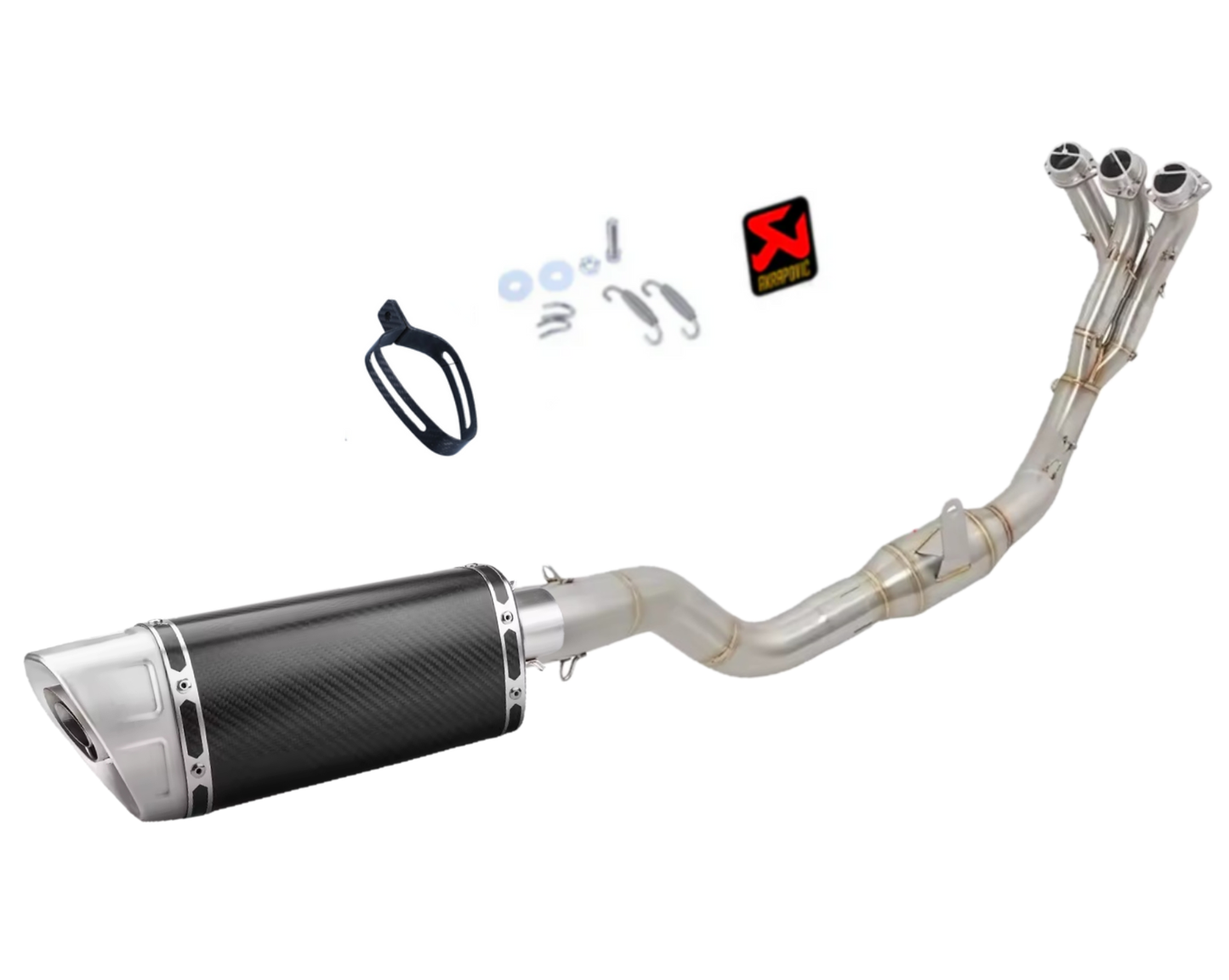 Linha completa de peças artesanais em aço inoxidável para Yamaha Tracer 9 (2021-2026), compatível com suporte.