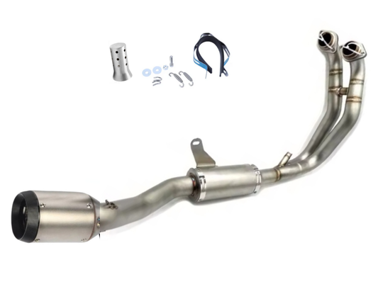 Línea Completa Artesanal Aprilia RS457/ TUONO 457 (2024-2026) Acero Inoxidable