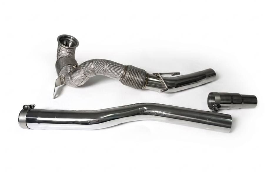 Downpipe Artesanal 3,5" Golf 8R, S3 8Y y Formentor EA888.4 MQB Evo Acero Inoxidable