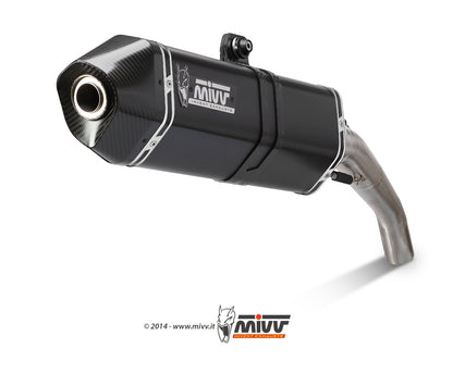 Escape homologado Mivv Speed Edge en Acero negro para Suzuki DL 1000 V-STROM 14-20 | DL 1050 V-STROM 20-26