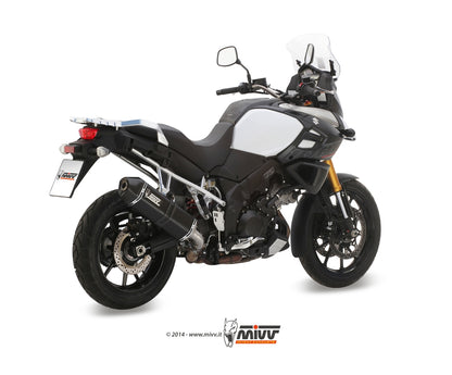 Escape homologado Mivv Speed Edge en Acero negro para Suzuki DL 1000 V-STROM 14-20 | DL 1050 V-STROM 20-26