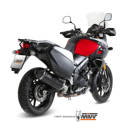 Escape homologado Mivv Speed Edge en Acero negro para Suzuki DL 1000 V-STROM 14-20 | DL 1050 V-STROM 20-26