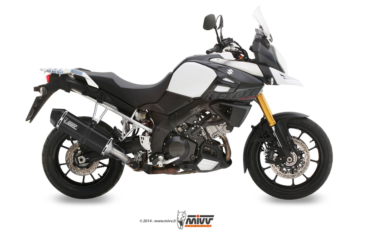 Escape homologado Mivv Speed Edge en Acero negro para Suzuki DL 1000 V-STROM 14-20 | DL 1050 V-STROM 20-26