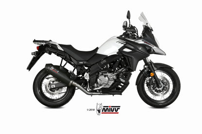 Escape completo homologado Mivv OVAL en Carbono para Suzuki DL 650 V-STROM 17-24