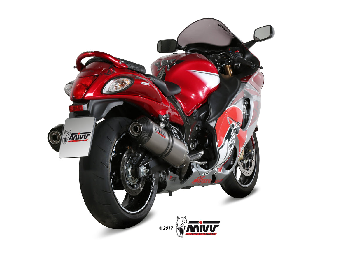 Escape homologado Mivv OVAL en Titanio para Suzuki GSX 1300 R Hayabusa 08-17