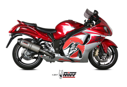 Escape homologado Mivv OVAL en Titanio para Suzuki GSX 1300 R Hayabusa 08-17
